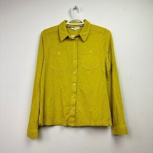 BODEN Neon Yellow Button Down Long Sleeve Collar Shirt 6P